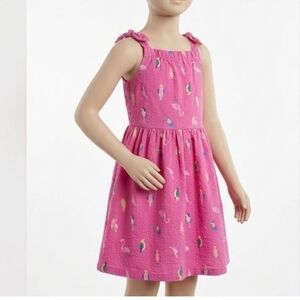 Carter's Vibrant Pink Dress with Bird Pattern